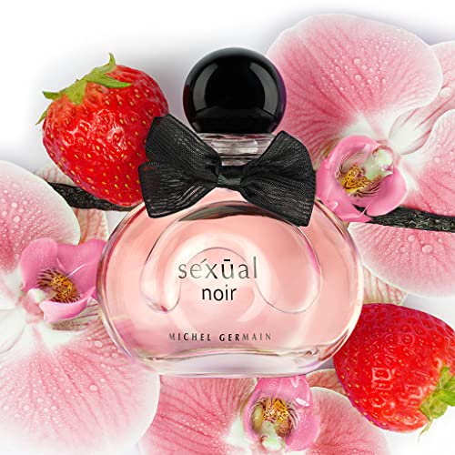 Michel Germain Sexual Noir Eau de Parfum Fragrance Spray, Top Notes of Strawberries, Mandarin and Lime, Long-Lasting, Warm Floral & Sensual Gift for Her