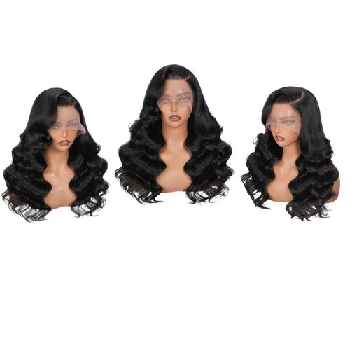 ZCORGDHAIR Body Wave Lace Front Wigs 13x6 Lace Wig Human Hair Hd Lace Front Wig Human Hair Wigs Body Wave Frontal Wig Baby Hair Natural Hairline Natural Black(30in)