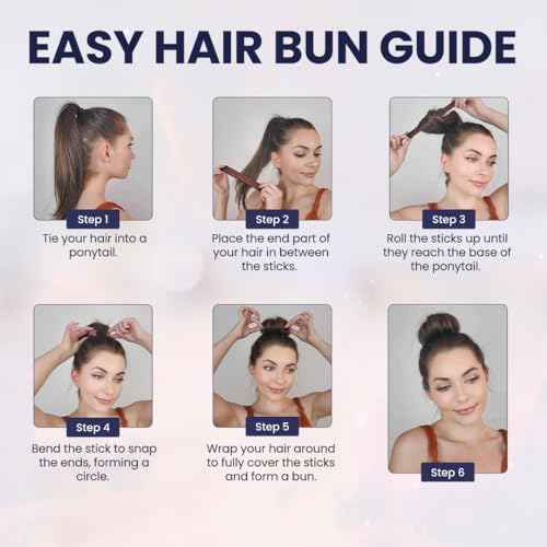Andlane French Hair Bun Maker - Easy Donut and Bun makers for Women's hair Quick Updos - Snap-and-Roll Perfect Tool for Kids and Twist Tool Clip (Brown - Pack of 2)