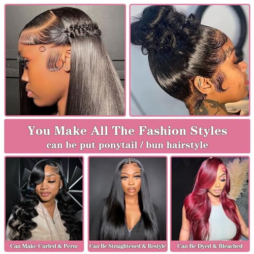 Body Wave Lace Front Wigs Human Hair Pre Plucked HD Transparent 13x6 Lace Frontal Wigs Human Hair 180% Density Human Hair Lace Front Wig for Women with Baby Hair Glueless Wig 22 Inch