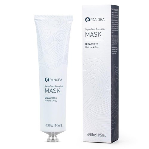 Pangea Organics - Natural Matcha + French Clay Superfood Smoothie Face Mask | Vegan, Non-Toxic, Sustainable Clean Beauty (Aluminum Tube, 4.9 oz | 145 ml)