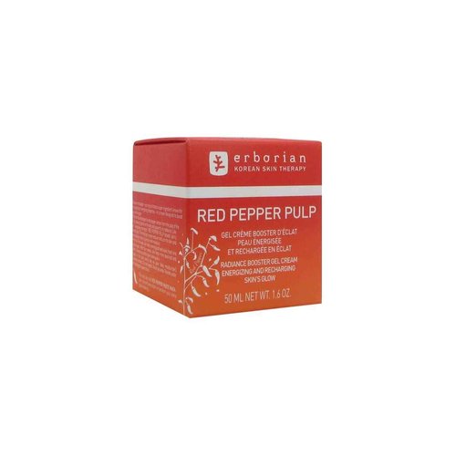 Erborian Red Pepper Pulp Hydrating & Energizing Gel - Facial Moisturizer for Brightened, Refreshed & Plumped Skin - Radiance Boosting Moisturizing Cream - Korean Skin Therapy – 1.7 oz