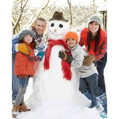220 Pieces Cute Snowman Temporary Tattoos Stickers,20 Sheets Christmas Winter Snowman Themed Tattoos Stickers Party Decoration Supplies Party favors for Kids Adults