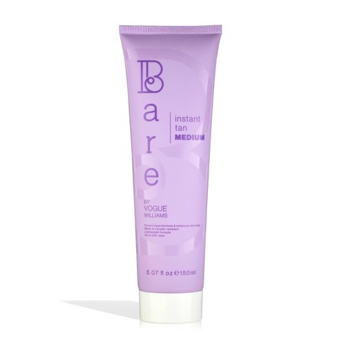 Bare by Vogue Instant Tan - Medium 150ml, Wash-Off Formula for Streak-Free, Natural-Looking Glow - Infused with Super Peptides for Plump, Smooth & Firm Skin