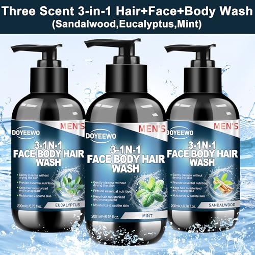 Gifts for Men,5Pcs Mens Body Wash Gift Set, Cleanses, Hydrates, Nourishes & Soothes Skin,Mens Christmas Gift Stocking Stuffers Secret Santa Gifts for Men Him Dad Boyfriend Husband Valentines Birthday