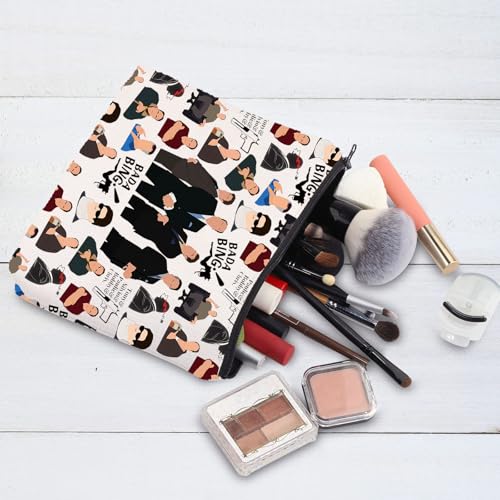 BWWKTOP Tony Cosmetic Makeup Bag Carmela Fans Inspired Gifts Tony & Silvio & Paulie & Bobby & Chris Merch (BAND)