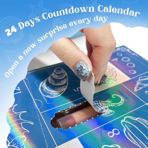 Color Nymph Makeup Advent Calendar 2025, 24 Days Surprise Beauty Makeup Gift Sets for Adlut Women & Teen Girls, 2025 Christmas Countdown Calendar Holiday Full Cosmetic Kit (Blue)
