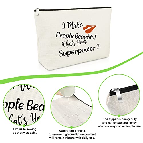 Makeup Artist Gifts for Girl Beautician Cosmetic Bag Makeup Lover Gift for Women Hairdresser Beauty Graduation Present for Artist Friend Stylist Christmas Birthday Present Travel Cosmetic Pouch