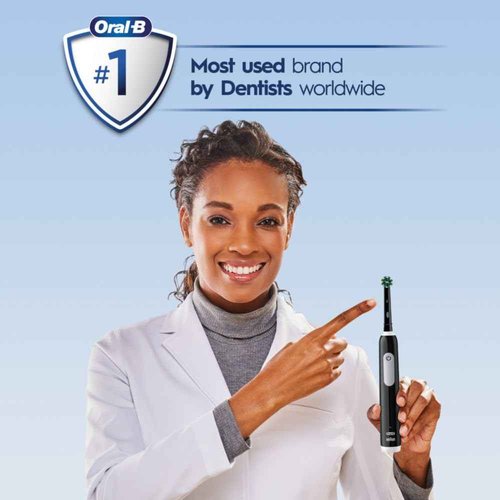 Oral-B Pro 500 Electric Toothbrush with (1) Brush Head, Rechargeable, Black (Pack of 3)