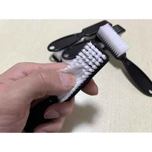 6Pcs Handle Grip Nail Brush, Hand Fingernail Cleaner Brush Manicure Tools Scrub Cleaning Brushes for Toes and Nails (Black)