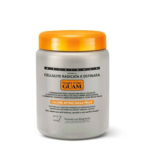 Guam Anti-cellulite Body Wrap for Thighs, Legs, MAX STRENGTH Hot Mud for Stubborn Cellulite, Clay Body Mask with Caffeine, Seaweed and Essential Oils, Reduce Cellulite on Legs, (2.2LB)