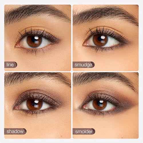 Shadow Liner 2-in-1 Eyeliner & Eyeshadow, Waterproof, Smudge-Proof Duo Eye shadow Stick with Smudge Brush, Duo Eyeshadow Stick for Effortless Smoky or Natural Eye Makeup (SMOKESHOW+GAZE)