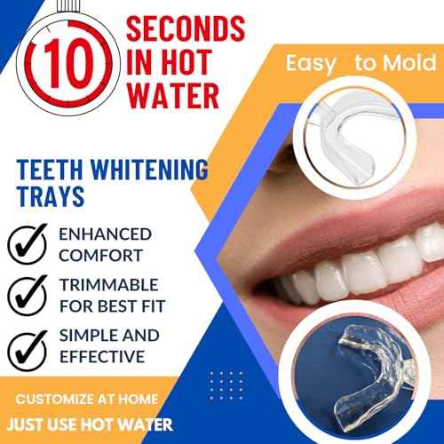 Moldable Teeth Whitening Trays - 4 Pcs Trays with 2 Pcs Cases - Compatible with Opalescence Teeth Whitening Gel