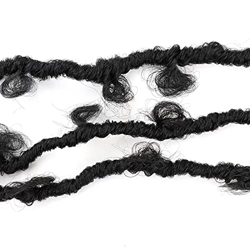 LMZIM 5 Packs 24 Inch Butterfly Locs Crochet Hair for Black Women Soft Distressed Faux Locs Pre looped Pre-twisted Braids (24 inch 5 pack, 1b)