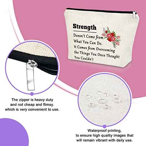 Sazuwu Sobriety Gift Addiction Recovery Gift Makeup Bag Motivational Gifts for Women Alcoholics Gifts Cancer Survivor Gift Cosmetic Bag Warrior Recovery Gift New Beginnings Gift Travel Pouch
