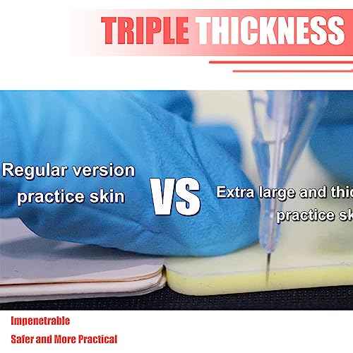 3MM Tattoo Skin Practice - SOTICA 6PCS 3MM Fake Skin 12x8" Thick Tattoo Practice Skins Soft Silicone Tattoo Fake Skin 3mm Tattoo Practice Skin for Tattooing Piel Sint?tica Para Tatuar Tattoo Supplies