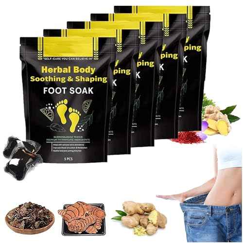 25Pcs Herbal Detox Cleansing Foot Soak Beads, Herbal Detox and Shaping Foot soak Beads Body Detox Foot Soak Natural Herbal Foot Massage Beads, Relaxing and Soothing Experience for Men and Women