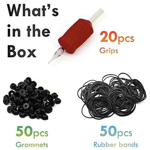 25mm (1 Inch) Ultra Premium Clear Disposable Tubes w/Red Soft Silicone Grip- 20 Pack, Open Face Magnum Tip (9M1)