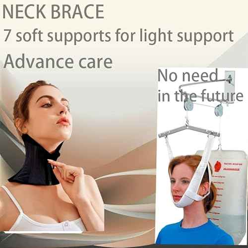 Neck braces for neck pain and support Chin strap for sleeping Neck wrinkle patches and double chin reducer stretcher (BLACK, M)