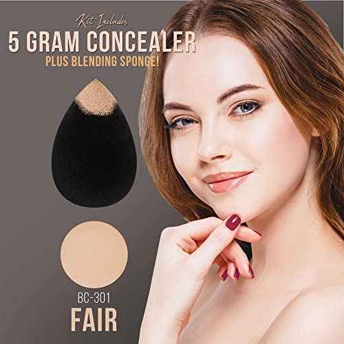 Belloccio Complete Cordless Handheld Airbrush Cosmetic Makeup System with 4 Fair Foundation Shades, Professional 18-Piece Kit, Moisturizing Primer, Blush, Bronzer, Highlighter, Concealer, User Guide