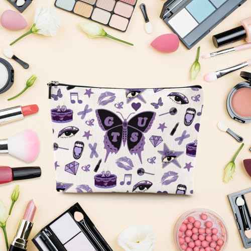 LONGXIN Singer Musical Cosmetic Make up Bag Song Lyrics Fans Gift Album Inspired Gifts for Women Girls Music Lovers Concert Merchandise Makeup Zipper Pouch Bag