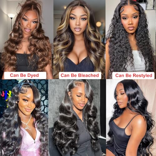 12A Human Hair Bundles 16 18 20 22 Inch Body Wave Bundles Human Hair Unprocessed Brazilian Quick Weave Hair 4 Bundles for Women Natural Color