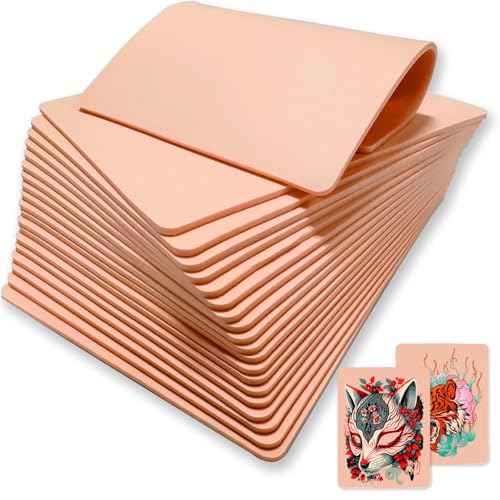 3MM Tattoo Practice Skins, CINRA Fake Skin Practice 20Pcs Tattoo Skin Practice 8x6" Double Sides Tattoo Skins Soft Rubber Blank Microblading Eyebrow Practice Skin for Tattoo Practice Tattoo Supplies
