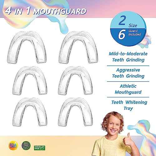 The ConfiDental Mouth Guard for Grinding Teeth at Night - 2 Models for Child or Small Mouth Pack of 6 Moldable Dental Night Guards for Teeth Grinding and Clenching Teeth Grinding Mouth Guard for Sleep