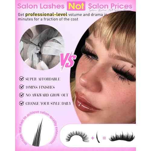 Wispy Lash Clusters with Spikes Volume Eyelash Clusters with 2 Styles Bottom Lashes 100D Mink Cluster Eyelash Extensions 380PCS Spiky Individual Lashes with Bottom Lash Clusters by Boahankuke