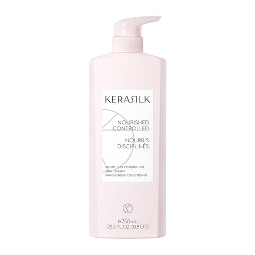 KERASILK Smoothing Conditioner |Intensively Nourishes & Conditions| Tames Frizz & Smooths Strands | For Coarse, Frizzy, Unruly Hair | Improves Manageability for All Hair Types & Textures | 750ml
