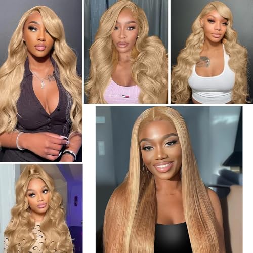 #22 Blonde Bundles Human Hair Straight Bundles 28 30 32 Inch Unprocessed Brazilian Virgin Hair Ash Blonde Straight 3 Bundle Human Hair Extensions 50 Gram Per Bundle