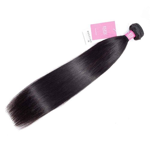 ISEE Hair 8A Peruvian Remy Hair Silky Straight Hair Weave 100% Unprocessed Peruvian Straight Hair One Bundle Natural Color 26inches
