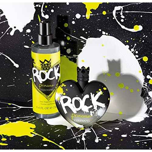 Vera Wang Rock Princess Body Mist 8 fl oz (Pack of 1), Notes of Peach, Jasmine, and Vanilla, Women's Fragrance, Long Lasting, Everyday Fragrance