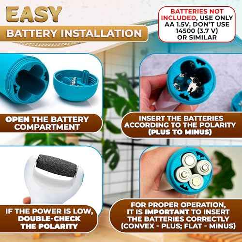Foot Callus Remover Tool | Batteries Not Included ? High-Speed Foot Grinder with Easy-to-Replace Roller ? On-The-Go Electric Callus Remover for Feet | Pedicure Tools for Feet Smoothing