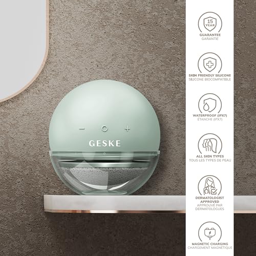 GESKE Electric Pumice Foot Smoothing Spinning Sphere | 8 in 1 | Electric Foot File & Exfoliator | 3 Pumice Stone Attachments | for Smooth Feet | Advanced Callus Removal |for Your Pedicure Set