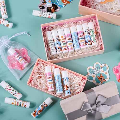 24 Pcs Vet Tech Gift Veterinary Appreciation Gifts Include Lip Balm Thank You Tag Organza Bag Veterinarian Week Gift for Veterinary Technologist Nurse Suitable Birthday Christmas Thanksgiving Gifts