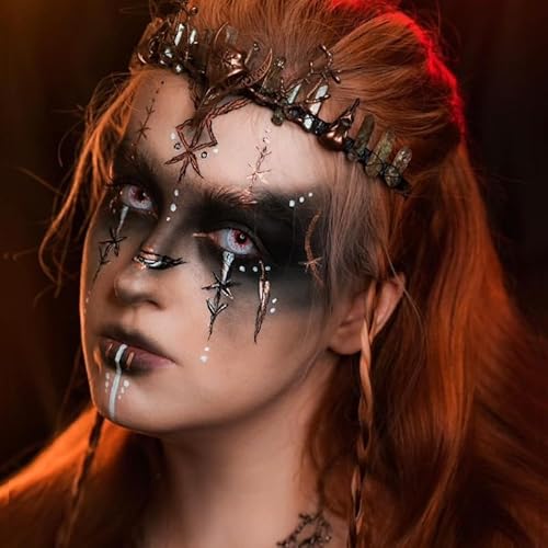 Vintage Fairy Crystal Crown - Handmade Raw Quartz Tiara Circlet Crown Elf Elven Headband for Women Men