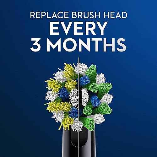 Oral-B Cross Action Replacement Brush Heads for an Oral-B Electric Toothbrush, Pack of 6, Black