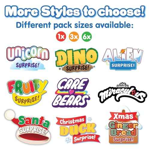 Large Unicorn Surprise Bath Bomb, 6 Surprise Unicorn Toys to Collect in Total, One Per Bath Bomb, Children's Collectible Bath Toy, Stocking Filler Toy, Xmas Present for Boys & Girls