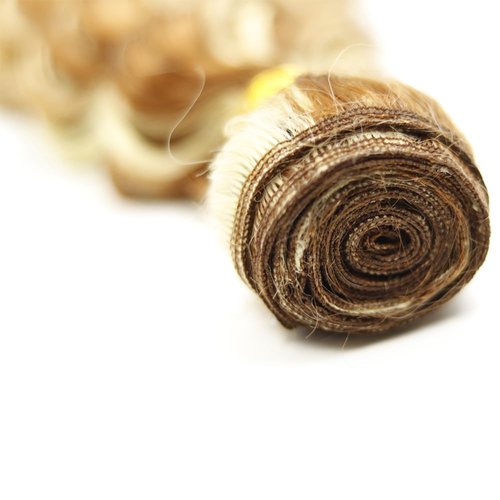 P30613 Highlight 613 Blonde Bundles Human Hair Brown Kinky Curly 3 Bundles 24 26 28 inch Brazilian Unprocessed Virgin Remy Hair Extensions