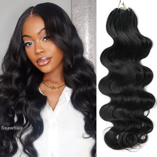 Body Wave Crochet Human Hair Knotless Pre-Separated Braid Virgin Human Hair With String Pre-Looped Reusable Feather Crochet Hair Extensions 20Inch 60g 50Strands
