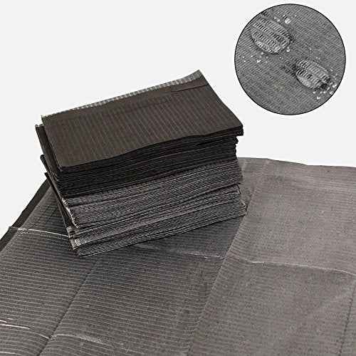 Disposable Dental Bibs Sheets Cloths, Tattoo Table Covers Clean Pad,Underpad Hygiene Personal Tattoo Bib Waterproof Tattoo TableCloth Tattoo Supply Sheet, 125pcs13" X 17" (Black) (125 Pcs)