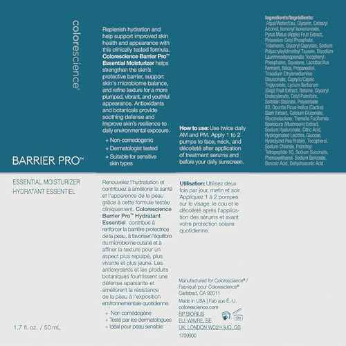 Colorescience Barrier Pro™ ESSENTIAL MOISTURIZER 1.7oz, for strengthening skin barrier, balancing the microbiome, & refining texture