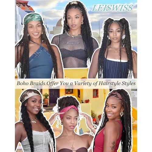 Human Braiding Hair for Boho Braids T30 24 Inch 150g 6 Bundles/Pack Deep Wave Boho Hair for Braiding 100% Virgin 12A Boho Hair for Braiding No Weft Ombre Braiding Hair Human Hair Extensions