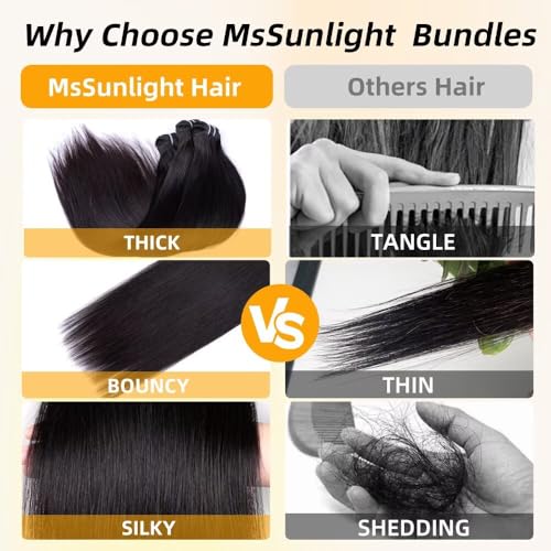 15A RAW Virgin Human Hair Bundle 100% Unprocessed Brazilian Straight Human Hair Extensions Weave Bundles NO.1 Quality One Direction Cuticles Raw Hair Extension Can Be Dyed Bleached Thick Ends 24 Inch