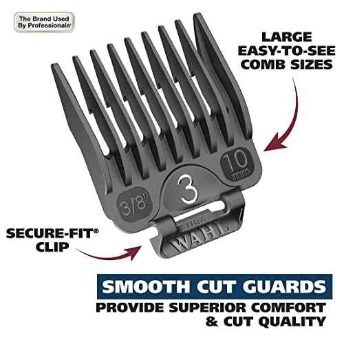 Wahl USA Chrome Pro Corded Clipper Complete Haircutting Kit for Men ? Powerful Total Hair Clipping, Beard Trimming, & Grooming - Model 3024635