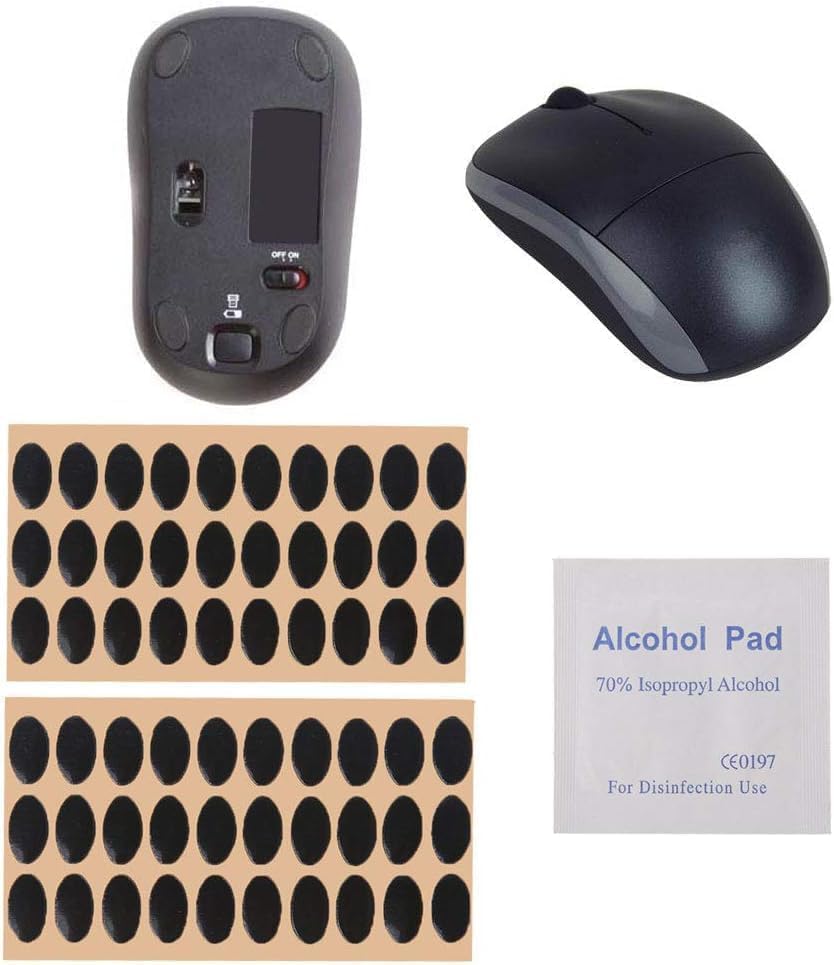60Pcs Black Mouse Feet Sticker Skates Pads Replacement Feet for M215 / M310 / M325 Mouse Pads and Wrist Rests Mouse Pads and Wrist RestsDesk Accessories and Workspace Organizers