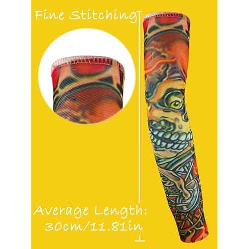 5 Pairs Fake Tattoo Arm Sleeves for Kids Boys Girls Temporary UV Protection Tattoo Arts Sleeve Sets