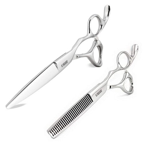 6 INCH Hair Cutting Scissors and 5.5 INCH Hair Thinning Scissors Barber Scissors Hair Scissors Kinsaro