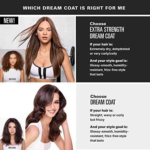 COLOR WOW Extra Strength Dream Coat ? Powerful ultra moisturizing, anti humidity treatment for extremely frizz prone hair| glassy smooth, straight + resistant styles up to 3-4 washes